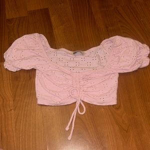Juniors size small light pink crop top